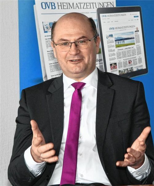 Finanzminister Albert Füracker stellte sich den Fragen der OVB-Redaktion. Foto Schlecker