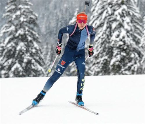 Im Februar hatte sich Kink in Ruhpolding noch auf die Titelkämpfe vorbereitet.Foto Ernst Wukits