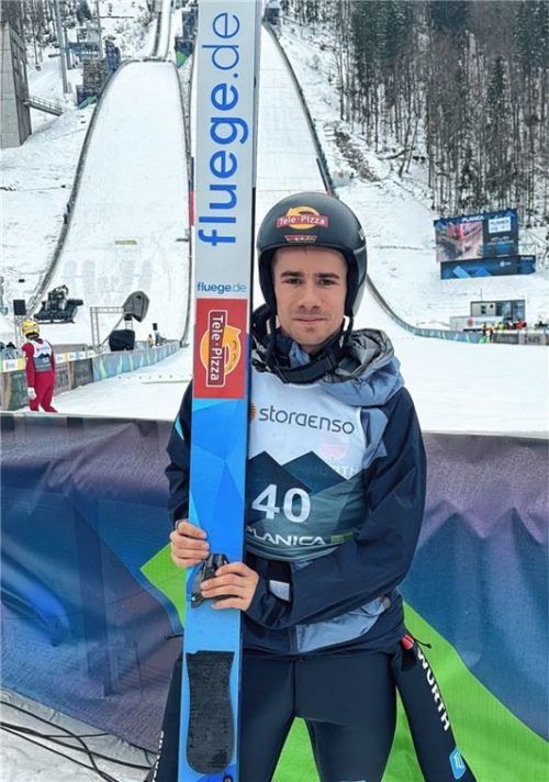 Jakob Lange (WSV Kiefersfelden) wurde als Ersatzmann zur Nordischen Ski-WM in Planica berufen und konnte dort zumindest das Sprungtraining absolvieren.Foto privat
