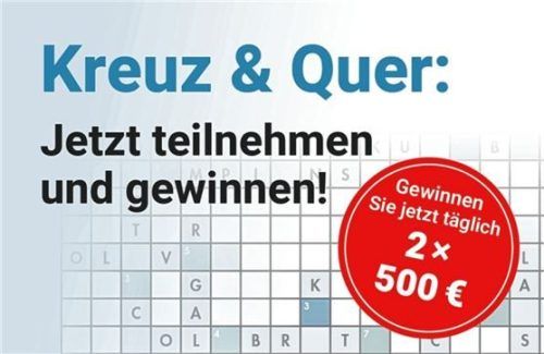 Jetzt miträtseln und täglich gewinnen.