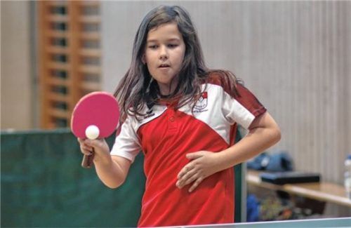 Maria Kratzer vom SV DJK Heufeld gewann das Finale der Mädchen neun bis zehn Jahre.Foto Gerhard Erlich