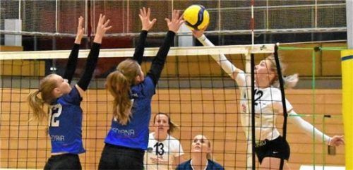 Mit guter Block- und Abwehrarbeit haben sich die MTV-Damen den 3:0-Sieg gesichert.