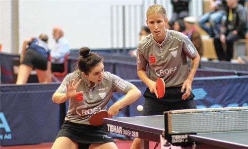 Solomiya Brateyko und Kristin Lang gewannen das Auftaktdoppel und verzeichneten im Einzel drei weitere Zähler. Foto Gerhard Erlich