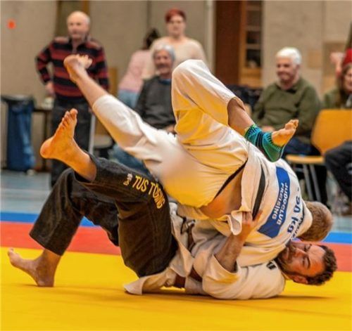 Tögings Andras Rarrek mit seiner Spezialtechnik, einem Uki-Waza-Konter.Foto Manfred Tremmel