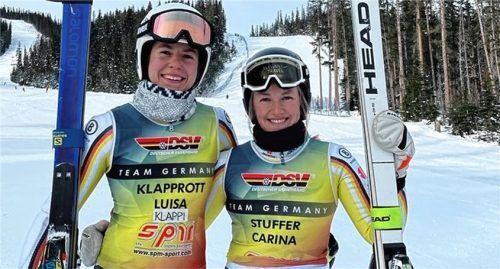 Beim Super-G in den Top Ten: Luisa Klapprott und Carina Stuffer, beide vom WSV Samerberg. Foto dSV
