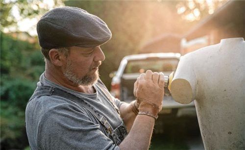 Benjamin Hauer bei der Arbeit.Foto re