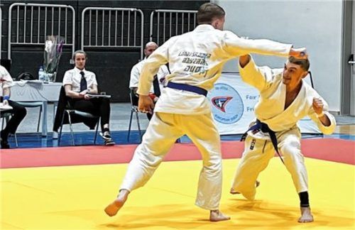 Christian Meyer (rechts) und sein Partner Kilian Gantner holten sich Bronze bei der Deutschen.Foto Meyer/JJR