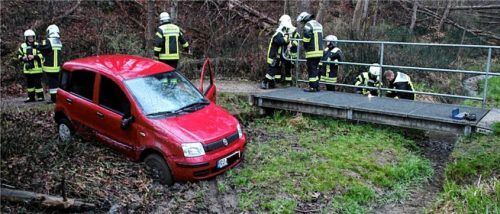 Die 75-Jährige verfuhr sich mit ihrem Pkw zwischen Attel und Wasserburg an einem unbefestigten Weg am Inn entlang.