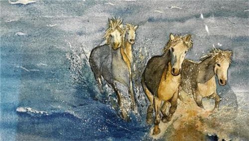 Ein Aquarell von Bernhard Pichler. pfurtscheller