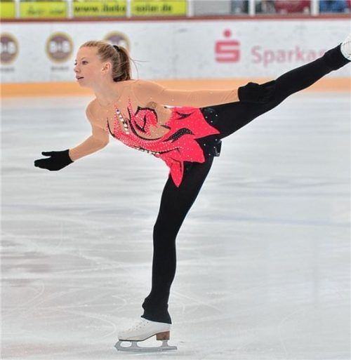 Emilia Grader startete beim Deutschlandpokal in Dortmund für Bayern und landete auf Rang 18. Foto MK-Sportfotografie