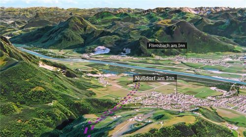 Für den weiteren Verlauf in Richtung Inn/Kirnstein liegen zwei Varianten vor, die derzeit noch untersucht werden müssen. Hier geht es hauptsächlich um die Verknüpfung von Neubau- und Bestandsstrecke. Viele Anwohner hatten darauf gehofft, dass auf dieses rund 3,5 Kilometer lange Bauwerk an dieser Stelle gänzlich verzichtet werden kann. Foto DB