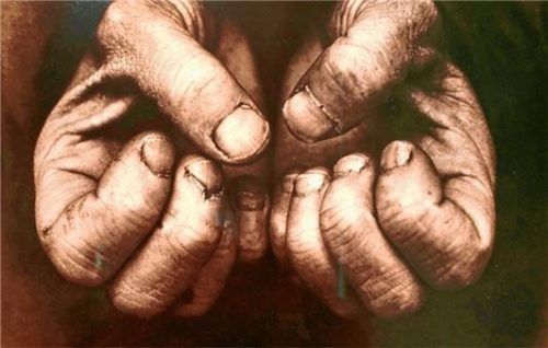 Holzhauerhände“, Silbergelatine, Handabzug, 2019 von Martin Waldbauer.