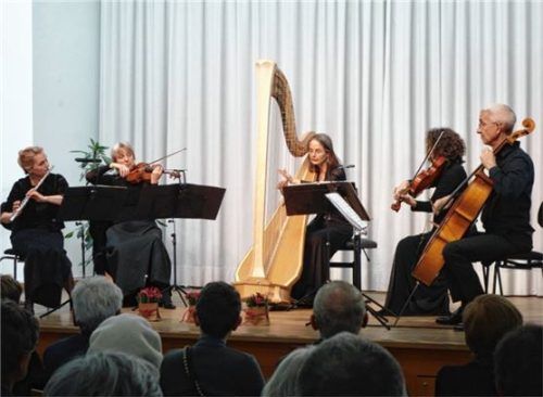 Das „Ensemble mosaïque“ im Hans-Fischer-Saal des Künstlerhofs. Foto krikkay