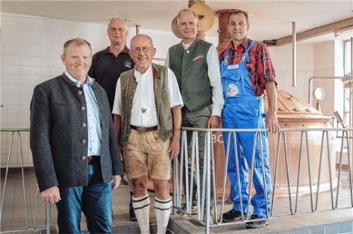 Das Umwelt-Gründungsteam bei Auerbräu (von links): Karl-Heinz Silichner, Fredi Fischer, Wilhelm Hermann, GeschäftsführerThomas Frank und Peter Prankl.