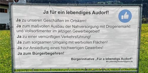 Die Gemeinde hat ein Problem mit der konkreten Formulierung des Bürgerbegehrens. Sie ist nicht im Besitz der geforderten, alternativen Flächen.Foto Re