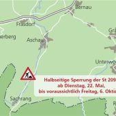 Staatsstraße nach Sachrang wegen Brückensanierung halbseitig gesperrt