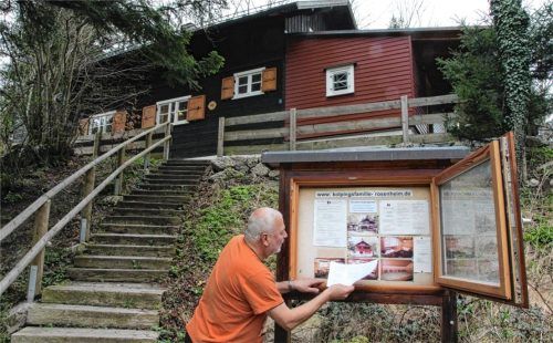 Infokasten zu 90 Jahren Kolpinghütte Foto Hadersbeck