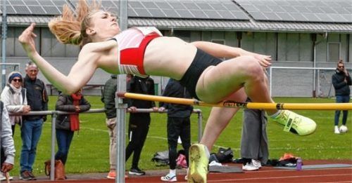 Lara Mößthaler siegte im Hochsprung der weiblichen Jugend U20.Foto Ludwig Stuffer