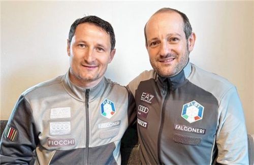 Teil des italienischen Biathlon-Ärzteteams: Dr. Marcel Filipovic (links) und Robert Zollner.Foto privat