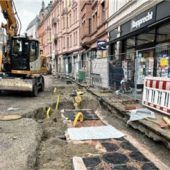 Bauarbeiten in Fußgängerzone liegen im Zeitplan