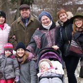 In Reihe eins immer die Familie