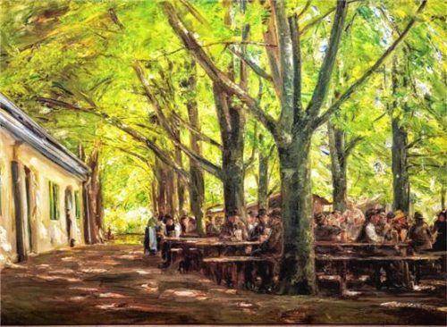 Ausgangspunkt der Ausstellung: Max Liebermanns Bild „Biergarten in Brannenburg“ von 1894. Foto Hofmann