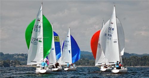 Bei der Harrasser Kanne am Chiemsee herrschten beste Bedingungen.Foto Niessen