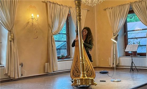 OVB Heimatzeitungen Harfenistinnen spielen sich in die Herzen des