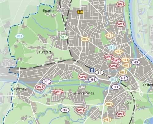 Eine Übersicht über die Baustellen und Bauarbeiten, die momentan in der Stadt Rosenheim laufen. Klinger