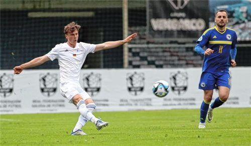 Julian Bell (links) war Teil der BFV-Auswahl, die Bronze geholt hat. Dem Hohenthanner wird das Turnier noch lange in Erinnerung bleiben.Foto Fabian Frühwirth/BFV