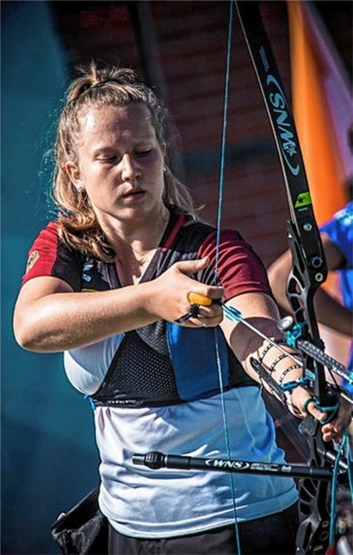 Regina Kellerer holte in Sion Gold und Silber.Foto WorldArchery