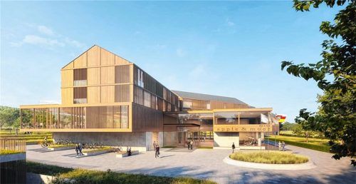 So sieht der Eingangsbereich in dem neuen Entwurf für das Hotel „Apple & Moor“ aus.