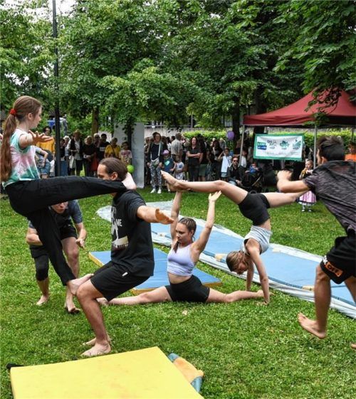 Spaß an der Bewegung: Besucher konnten sich spielerisch austoben.