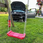 Stopp vor der Kinderschaukel