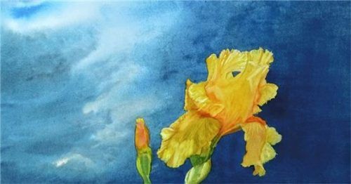 Christine Schönmetzler: „Lichtmomente“, Aquarell, 2023. Foto Schönmetzler