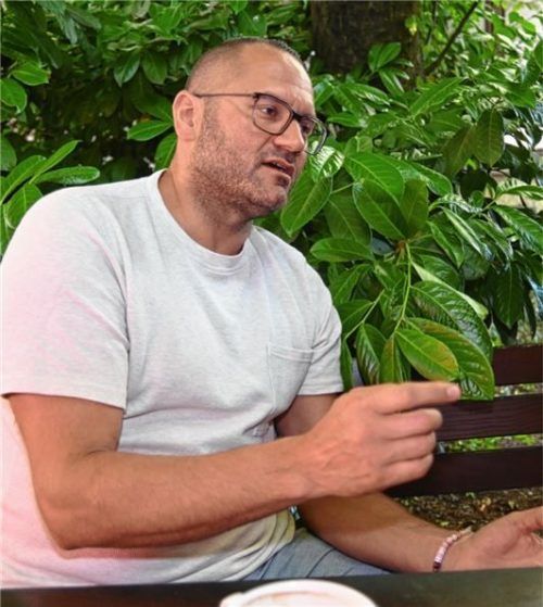 Der Kolbermoorer Manuel Kofler, entspannt beim Gespräch mit der OVB-Sportredaktion.Foto Hans-Jürgen Ziegler