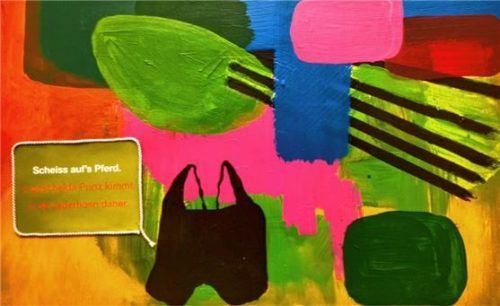 „Der Prinz“ ist diese Collage in Acryl und Mischtechnik von Magdalena Nothaft überschrieben.Foto giesen