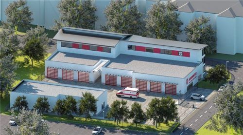 Eine Visualisierung des geplanten Johanniter-Zentrums.F.R.A.U.-Architektur