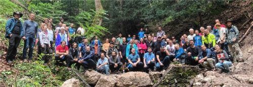 Experten aus Bayern trafen sich zu einer Wildbachdienstbesprechung und diskutierten am Beispiel Steinbach erfolgte Baumaßnahmen.Foto Steffenhagen