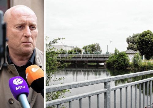 In der Nähe des Krones-Geländes an der Äußeren Münchener Straße in Rosenheim war am 28. Juni im Mangfallkanal ein Motorroller entdeckt worden. Nach Angaben von Polizeisprecher Stefan Sonntag handelt es sich dabei „mit höchster Wahrscheinlichkeit“ um das Fluchtfahrzeug der Unbekannten, die am frühen Morgen des 27. Juni in ein Kolbermoorer Juweliergeschäft eingebrochen waren. Foto Reisner/dpa