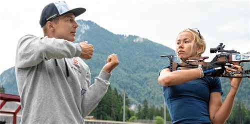 Julia Kink befindet sich aktuell in der Saisonvorbereitung in der Trainingsgruppe von Andi Birnbacher (links). Foto Ernst Wukits
