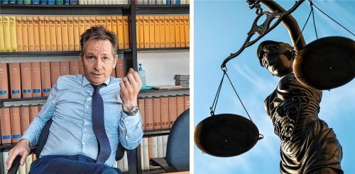 Justitia hat verbundene Augen – und manchmal ist sie wirklich blind. Dann geschehen Irrtümer, wie Rechtsanwalt Harald Baumgärtl nur zu gut zu berichten weiß. Foto Weiser/dpa