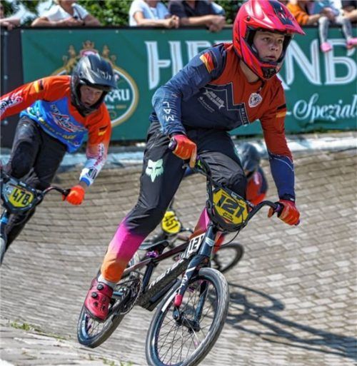 Serafin Gruber (Nummer 121) bewies als Vierter der Boys 13-14, dass mit ihm zu rechnen ist. Foto Georg Gruber