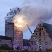 Nördlinger Turm in Flammen
