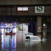 Unwetter-Chaos  in Nürnberg