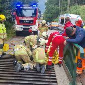 Rettungseinsatz: Wanderin steckt im Weiderost fest