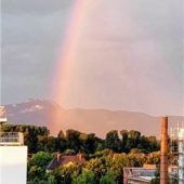 Regenbogen über Rosenheim