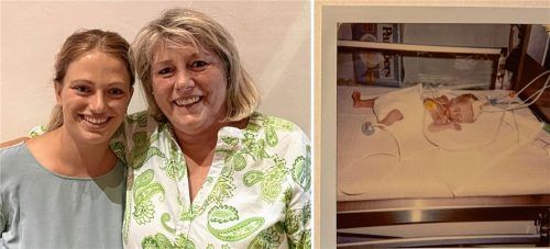 Bei der Geburt wog Stefanie Furtner (links) gerade 760 Gramm, sagt ihre Mutter Elisabeth Paul. Foto Trautmann