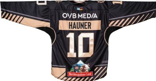 Das ist die Rückansicht des neuen Alternate Trikots der Starbulls-Eishockeyspieler für die DEL2-Saison. Foto Starbulls