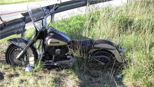 Die Harley-Davidson des Unfallopfers. Foto Reisner